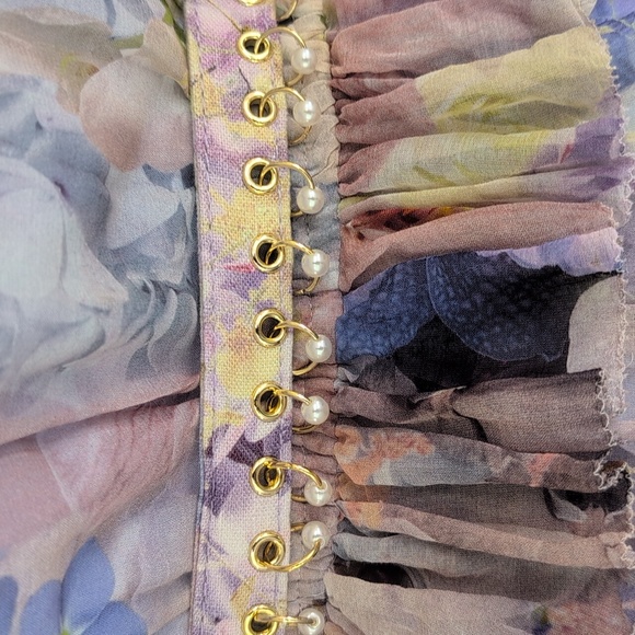 Zimmermann Rhythmic Ruffle Floral Playsuit Romper Size 0/US4 - Picture 13 of 17